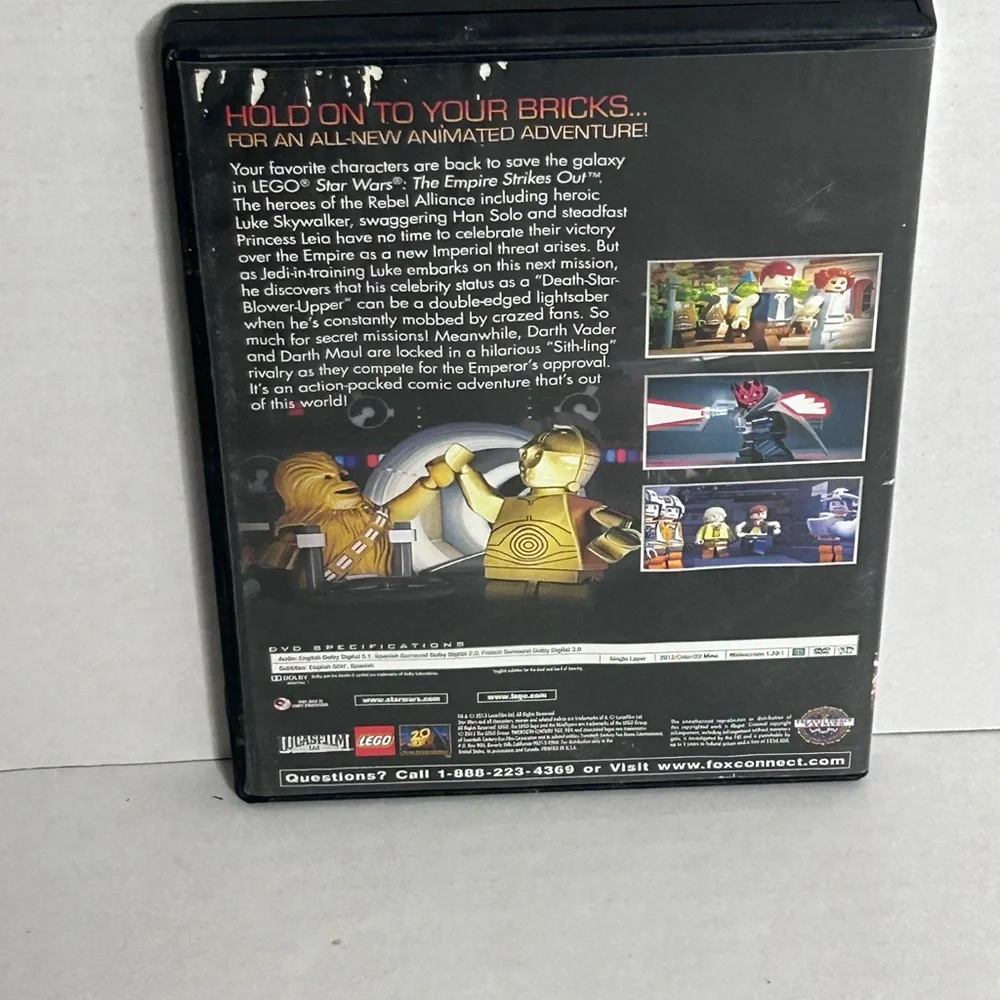 LEGO Star Wars: The Empire Strikes Out (DVD, 2013) Widescreen. Used/Tested.